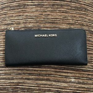 Michael Kors Three Quarters Zip Around Wallet